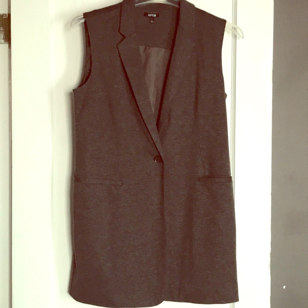 Long gray vest